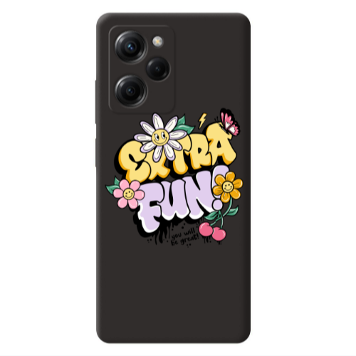 Xiaomi Poco X5 Pro Extra Fun Black Colored Silicone TPU Θήκη