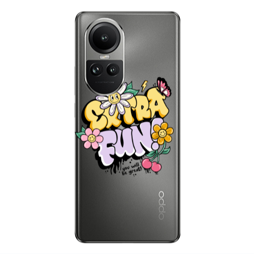 Oppo Reno10 5G Extra Fun Transparent Silicone TPU Θήκη