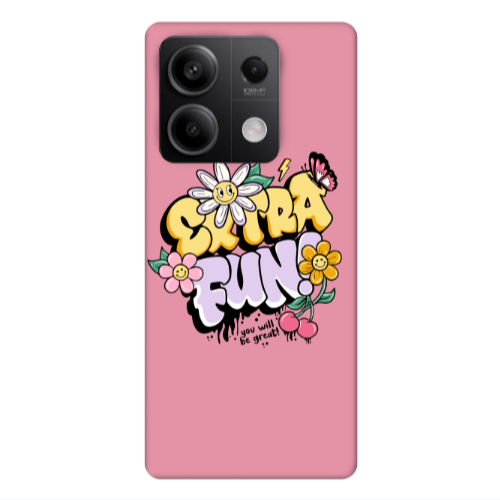 Xiaomi Redmi Note 13 5G Extra Fun Pink Colored Silicone TPU Θήκη
