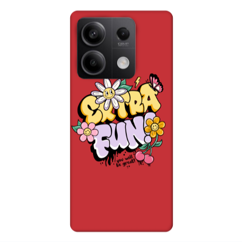 Xiaomi Redmi Note 13 5G Extra Fun Red Colored Silicone TPU Θήκη
