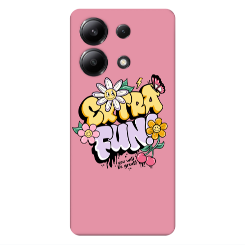 Xiaomi Redmi Note 13 4G Extra Fun Pink Colored Silicone TPU Θήκη