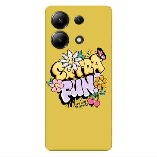 Xiaomi Redmi Note 13 4G Extra Fun Yellow Colored Silicone TPU Θήκη
