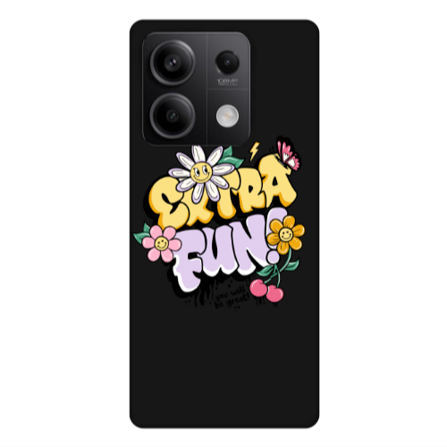 Xiaomi Redmi Note 13Pro 5G Extra Fun Black Colored Silicone TPU Θήκη
