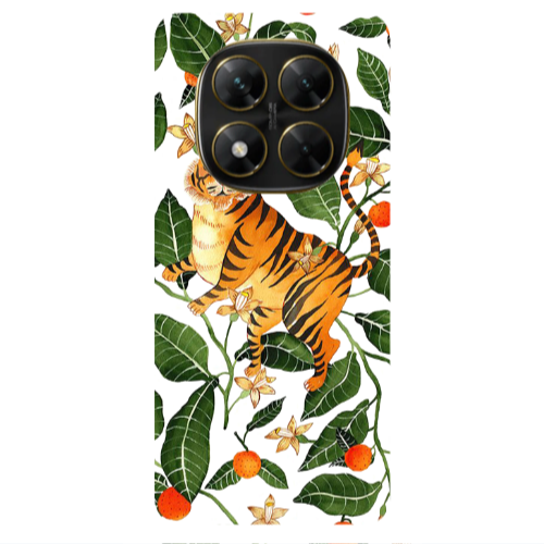 Xiaomi Poco X7 Flower Leopard and Laves Transparent Silicone TPU Θήκη