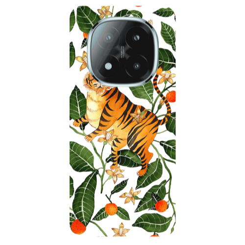 Xiaomi Redmi Note 14 Pro + 5g Flower Leopard and Laves Transparent Silicone TPU Θήκη