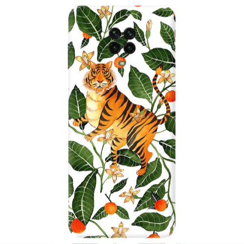 Xiaomi Redmi Note 9S Flower Leopard and Laves Transparent Silicone TPU Θήκη