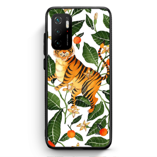 Xiaomi Poco M3 Pro Flower Leopard and Laves Black Glossy Θήκη