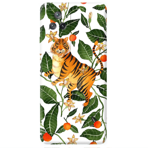 Xiaomi Poco F4 Flower Leopard and Laves Transparent Silicone TPU Θήκη