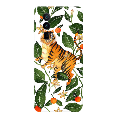 Xiaomi Poco F5 Pro Flower Leopard and Laves Transparent Silicone TPU Θήκη