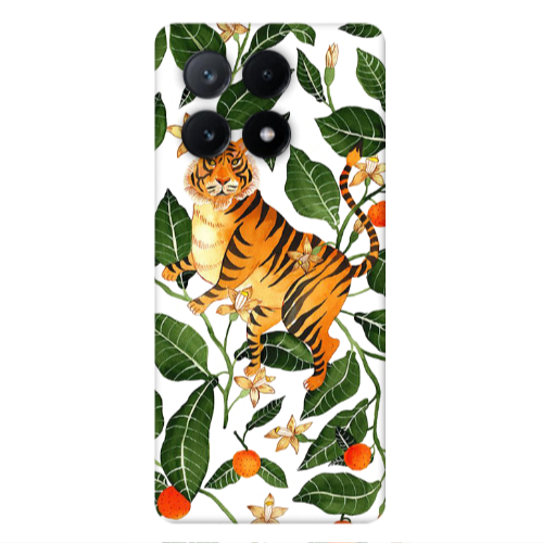 Xiaomi Poco X6Pro 5G Flower Leopard and Laves Transparent Silicone TPU Θήκη