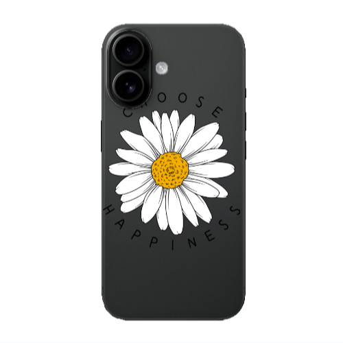 Apple Iphone 16 plus Chose Happines Transparent Silicone TPU Θήκη