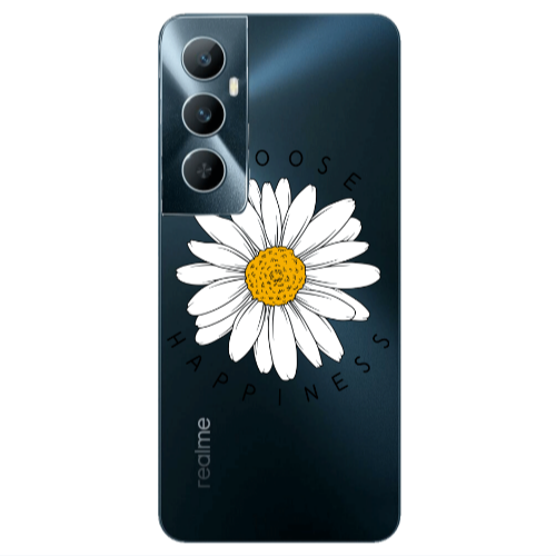Realme C65 Chose Happines Transparent Silicone TPU Θήκη