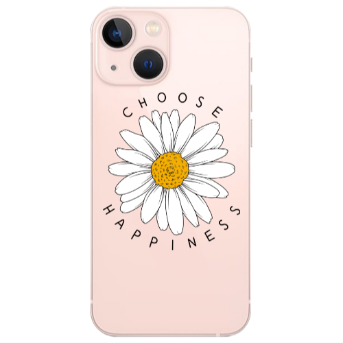 Apple iPhone 13 Chose Happines Transparent Silicone TPU Θήκη