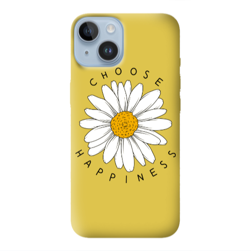 Apple iPhone 14 Plus Chose Happines Yellow Colored Silicone TPU Θήκη