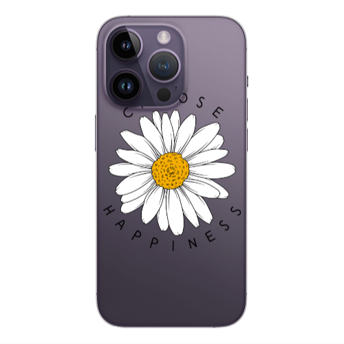 Apple iPhone 14 Pro  Chose Happines Transparent Silicone TPU Θήκη