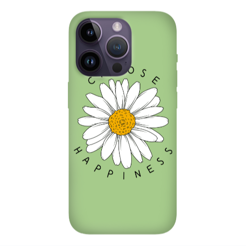 Apple iPhone 14 Pro Max Chose Happines Light Green Colored Silicone TPU Θήκη