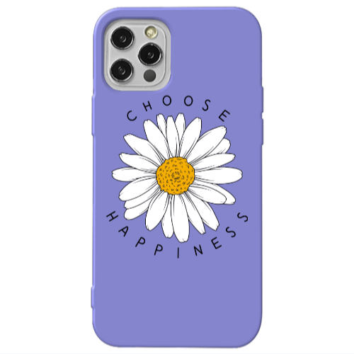 Apple iPhone 13 Pro Chose Happines Purple Colored Silicone TPU Θήκη