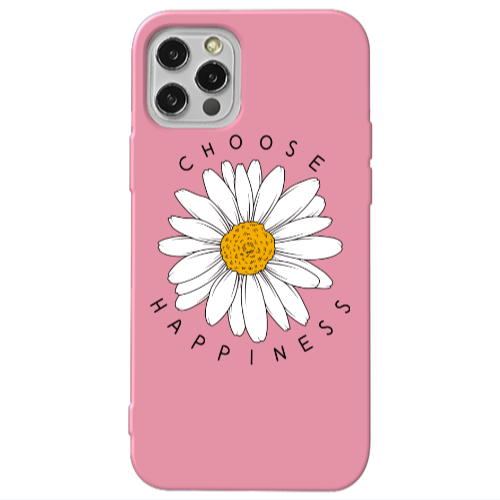 Apple iPhone 13 Pro Chose Happines Pink Colored Silicone TPU Θήκη