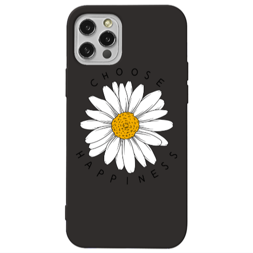 Apple iPhone 13 Pro Chose Happines Black Colored Silicone TPU Θήκη