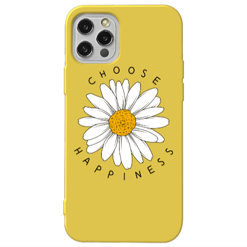 Apple iPhone 13 Pro Chose Happines Yellow Colored Silicone TPU Θήκη