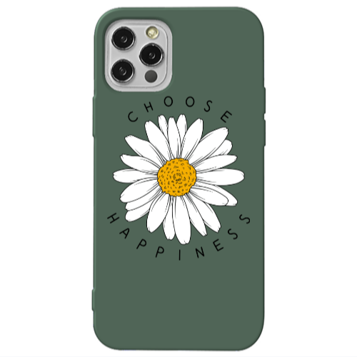 Apple iPhone 13 Pro Chose Happines Dark Green Colored Silicone TPU Θήκη