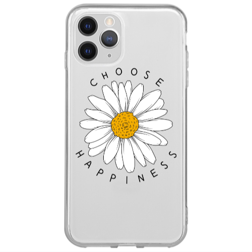 Apple iPhone 12 Pro Max Chose Happines Transparent Silicone TPU Θήκη