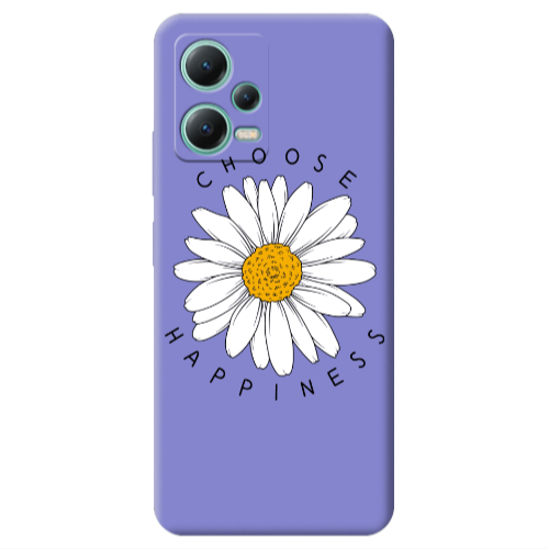 Xiaomi Redmi Note 12 Pro 5G Chose Happines Purple Colored Silicone TPU Θήκη