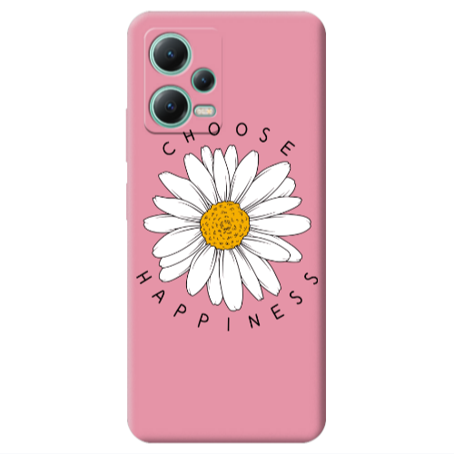 Xiaomi Redmi Note 12 Pro 5G Chose Happines Pink Colored Silicone TPU Θήκη