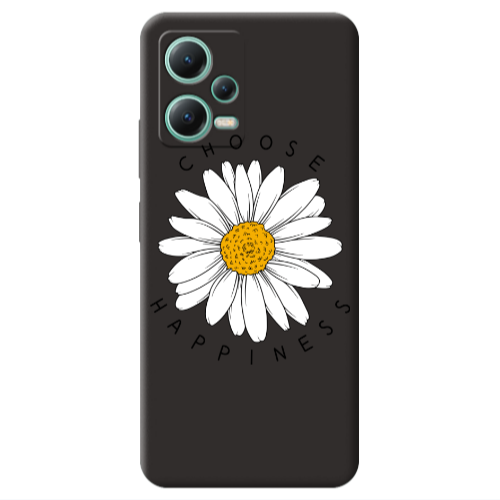 Xiaomi Redmi Note 12 Pro 5G Chose Happines Black Colored Silicone TPU Θήκη