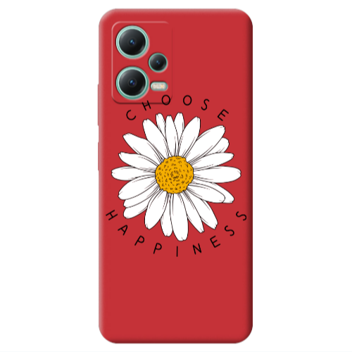 Xiaomi Redmi Note 12 Pro 5G Chose Happines Red Colored Silicone TPU Θήκη