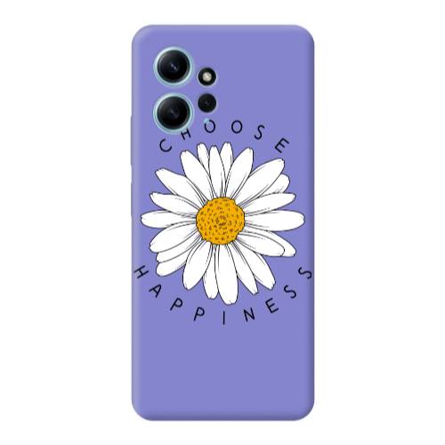 Xiaomi Redmi Note 12 4G Chose Happines Purple Colored Silicone TPU Θήκη