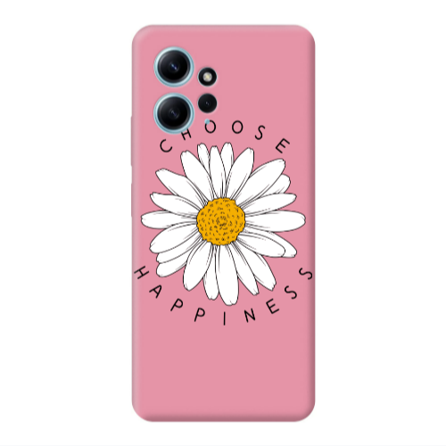 Xiaomi Redmi Note 12 4G Chose Happines Pink Colored Silicone TPU Θήκη