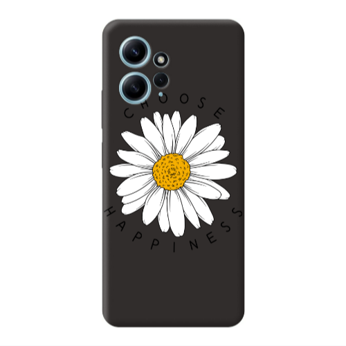 Xiaomi Redmi Note 12 4G Chose Happines Black Colored Silicone TPU Θήκη