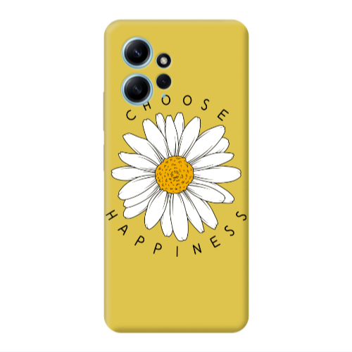Xiaomi Redmi Note 12 4G Chose Happines Yellow Colored Silicone TPU Θήκη