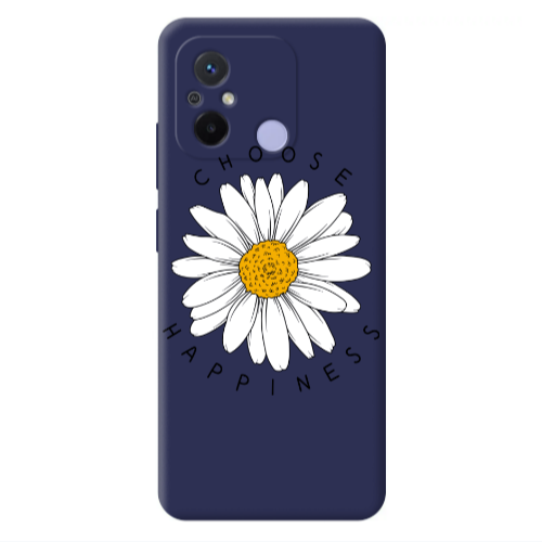Xiaomi Redmi 12C Chose Happines Dark blue Colored Silicone TPU Θήκη