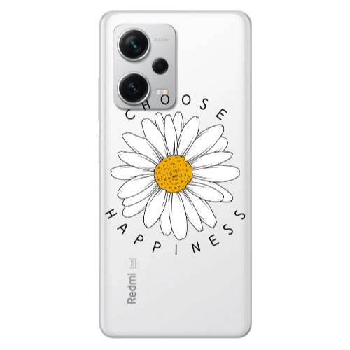 Xiaomi Redmi Note 12 5G Chose Happines Transparent Silicone TPU Θήκη