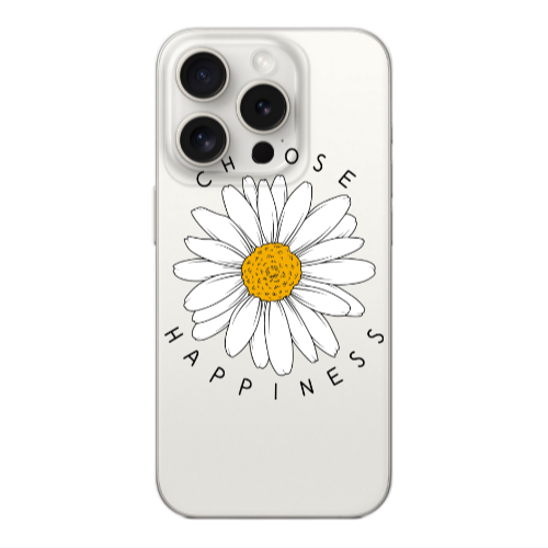 Apple iPhone 15 Pro Chose Happines Transparent Silicone TPU Θήκη