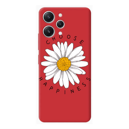 Xiaomi Redmi 12 Chose Happines Red Colored Silicone TPU Θήκη