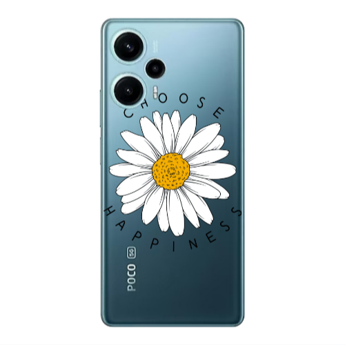 Xiaomi Poco F5 Chose Happines Transparent Silicone TPU Θήκη