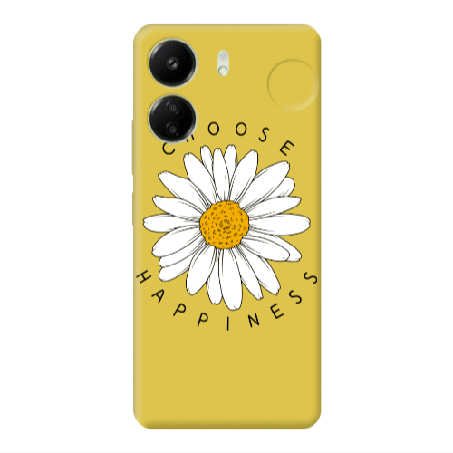Xiaomi Redmi 13C Chose Happines Yellow Colored Silicone TPU Θήκη