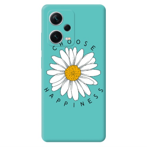 Xiaomi Poco X5 Chose Happines Turquoise Colored Silicone TPU Θήκη
