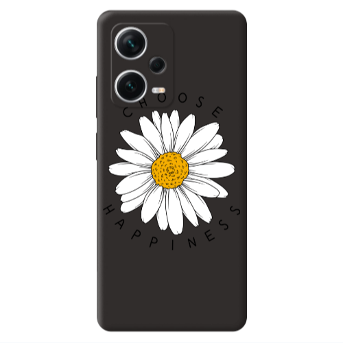 Xiaomi Poco X5 Chose Happines Black Colored Silicone TPU Θήκη