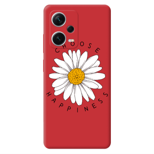Xiaomi Poco X5 Chose Happines Red Colored Silicone TPU Θήκη