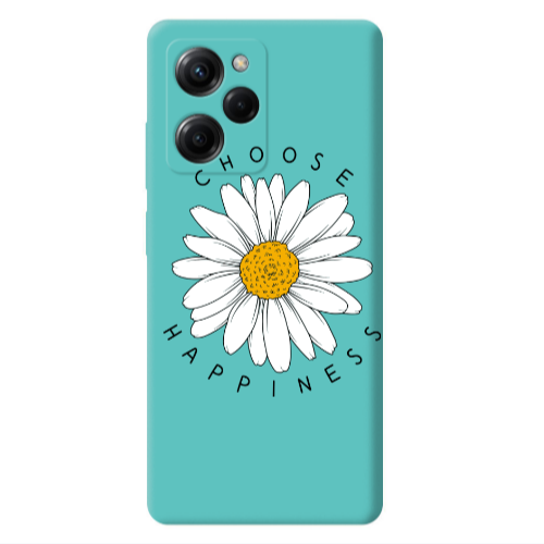 Xiaomi Poco X5 Pro Chose Happines Turquoise Colored Silicone TPU Θήκη