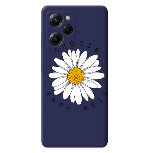 Xiaomi Poco X5 Pro Chose Happines Dark blue Colored Silicone TPU Θήκη