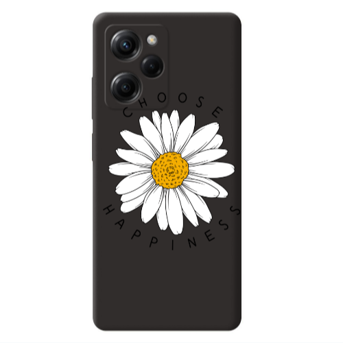 Xiaomi Poco X5 Pro Chose Happines Black Colored Silicone TPU Θήκη