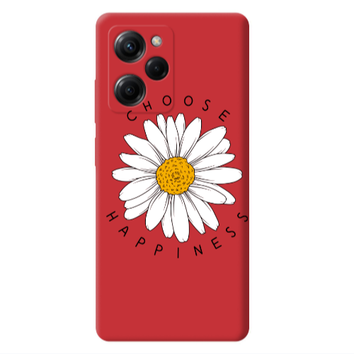 Xiaomi Poco X5 Pro Chose Happines Red Colored Silicone TPU Θήκη