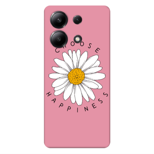 Xiaomi Redmi Note 13 4G Chose Happines Pink Colored Silicone TPU Θήκη