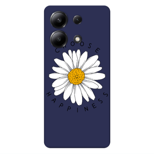 Xiaomi Redmi Note 13 4G Chose Happines Dark blue Colored Silicone TPU Θήκη