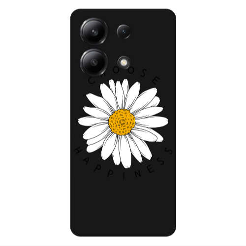 Xiaomi Redmi Note 13 4G Chose Happines Black Colored Silicone TPU Θήκη